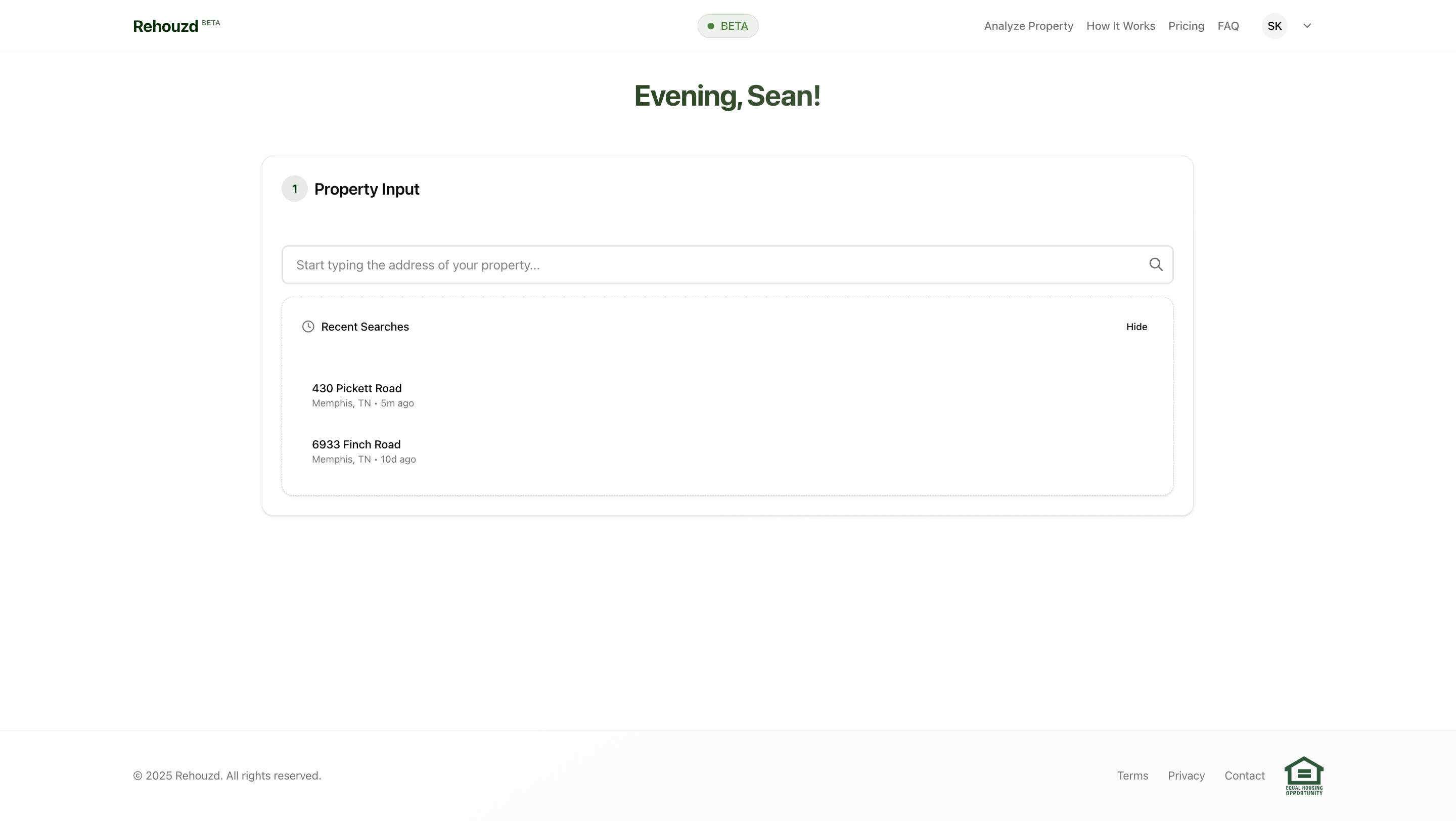 Enter Property Address